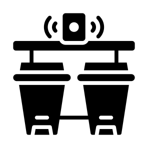 Smart Trash, Recycle Bin, Electronics, Trash Can, Rubbish Bin, Sensor, Wireless icon