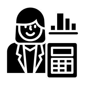 Accountant Woman, Accountant, Consultant, Professions And Jobs, Administrator, Woman icon