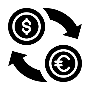 Money Exchange, Money, Exchange, Currency, Dollar, Euro icon