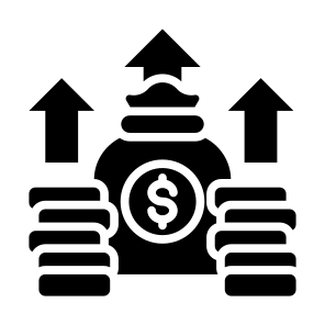Profit Increases, Profit, Increases, Income, Money, Salary   icon