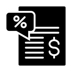 Tax Payment, Taxes, Finance, Percentage, Payment, Document  icon