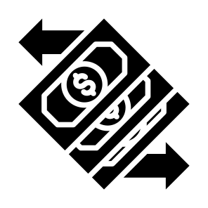 Transaction, Payment, Transfer, Bank Transfer, Money, Currency  icon