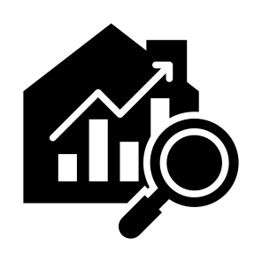 Analytics, Market, Statistics, House, Property icon