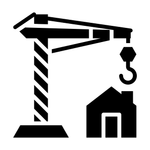 Build, House, Crane, Renovation,  Construction Site icon
