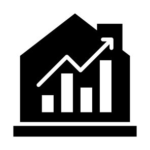 Growth, Statistics, Property, Investment, Real Estate icon