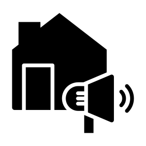 Marketing, House, Megaphone, Property, Real Estate, Promotion icon