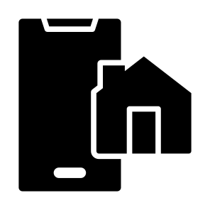 Real Estate App, Smart Phone, Home, Rent, Mobile App icon