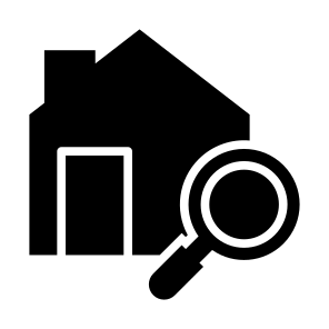 Search, House, Property, Real Estate, Evaluation icon