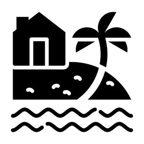 Vacation, Home, Beach, Landscape, Cottage, Resort icon