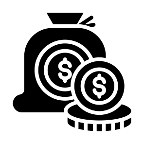 Finance, Coins, Money, Cash, Money Bag, Currency icon