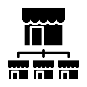 Franchise Store, Franchise, Retailer, Retail Store, Network, Retail icon