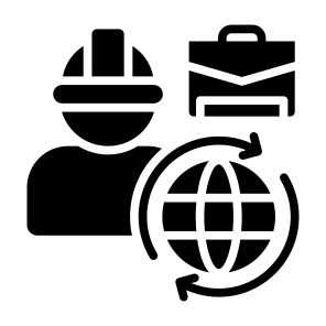 Global Outsourcing, Employee, Labor, Job, Outsourcing, Global icon