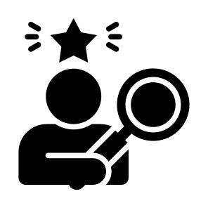 Talent Search, Talent, Hiring, Recruitment, Search, Person icon