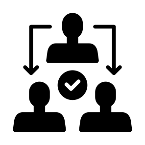 Delegate, Delegation, Workflow, Teamwork, Collaboration  icon