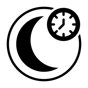 Night, Time And Date, Moon, Time, Hours, Clock icon