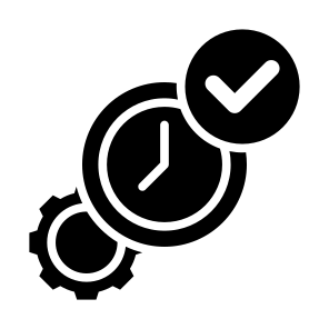 On Time, Time Save, Clock, Schedule, Timetable, Checked, Real Time icon