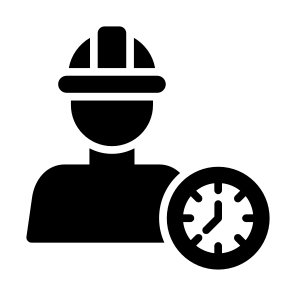 Part Time, Full Time, Temporary, Shift, Time And Date, Worker, Workplace, Employee icon