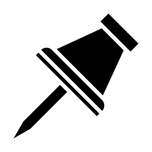 Push Pin, Pin, Thumbtack, Tack, Button, Push, Save, Tool icon