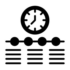 Timeline, Features, Feature, Process, Chronology, Layout, Paragraphs icon