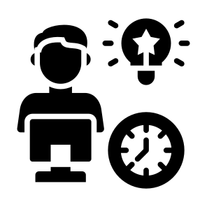 Work, User, Time Working, Time, Management, Efficiency icon