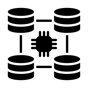 Big Data, Computing, Data Storage, Chip, Server, Storage   icon