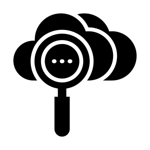 Cloud Search, Cloud, Search, Cloud Computing, Internet, Magnifying Glass icon
