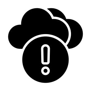 Cloud Warning, Cloud, Warning Sign, Attention, Alert, Cloud Storage icon