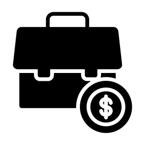 Briefcase, Money, Suitcase, Bag, Dollar, Salary, Portofolio icon
