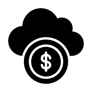Cloud Money, Money, Cloud, Dollar, Coin, Business And Finance, Currency  icon