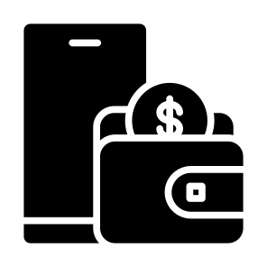 Digital Wallet, Smartphone, Dollar, Electronic, Billfold, Payment Method, Mobile Payment, Online Payment icon