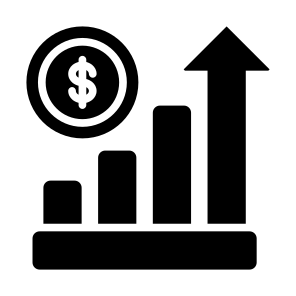 Growth, Money, Graph, Dollar, Financial, Profit  icon