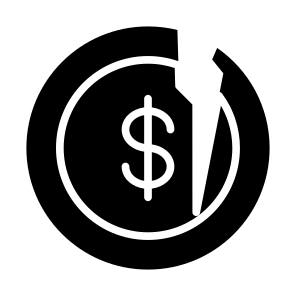 Halving, Money, Half, Dollar, Coin, Split, Currency, Divided  icon