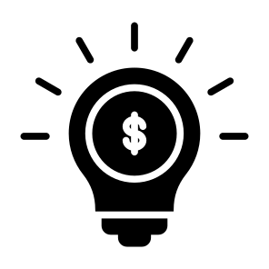 Idea, Money, Business, Light Bulb, Marketing, Dollar, Financial icon