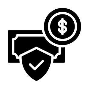 Security, Money, Shield, Dollar, Bill, Pay, Protection, Protected, Banking icon