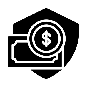 Security, Money, Shield, Dollar, Coin, Pay, Cash, Protected, Banking icon