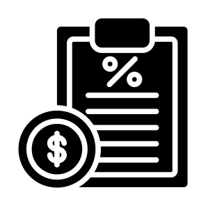 Taxation, Money, Document, Dollar, Percent, Percentage, Finance, Tax icon