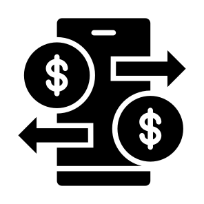 Transaction, Smartphone, Dollar, Electronic, Banking, Payment Method, Mobile Payment, Online Payment icon