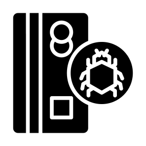 Bug, Debit Card, Credit Card, Payment Security, Security icon