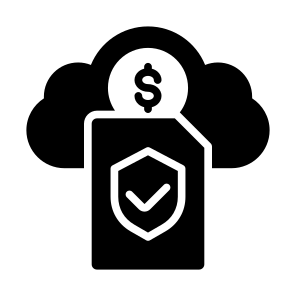 Cloud Data, Security, Money, Document, Cloud icon