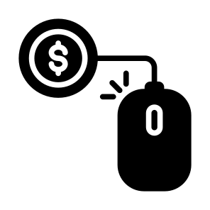 Pay Per Click, Online Payment, Computer Mouse, Money, Mouse icon