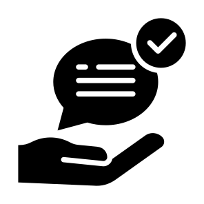 Advice, Speech Bubble, Tick, Tips, Communications  icon