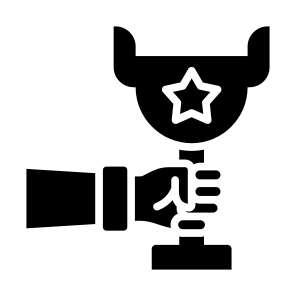 Award, Hand, Trophy, Champion, Sports And Competition  icon