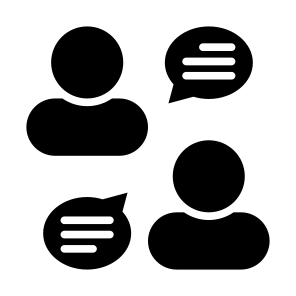 Comunications, People, Speech Bubble, Discussion, Consulting  icon