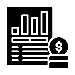 Balance Sheet, Sheet, Document, Statistics, Money icon