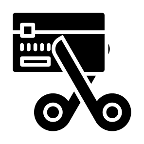 Card Scissor, Cutting, Scissors, Credit Card, Debit Card  icon