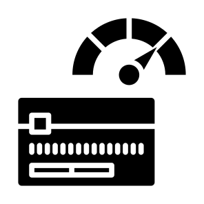 Credit Score, Speedometer, Credit Card, Score, Performance icon