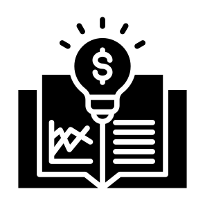 Financial Literacy, Book, Innovation, Knowledge, Financial Analysis icon