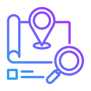Location Analysis, Search, Research, Scope, Maps And Location icon