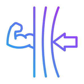 Resilience, Economy,  Strength, Commitment, Pressure icon