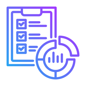 Segmentation, Graph, Report, Survey, Evaluation icon